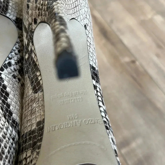 4/$25 Enzo Angiolini Snake Peep-toe Heels Style ‘Eatanen’ Womens US 5.5 - Picture 6 of 7